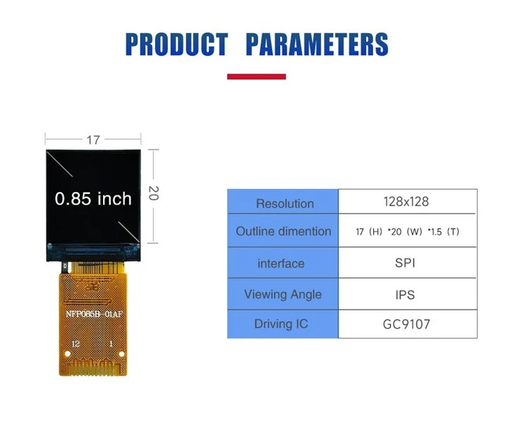 0.85-Inch TFT LCD Module high quality